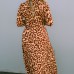Pruunikas-beežikas leopardimustriline kleit  (S)